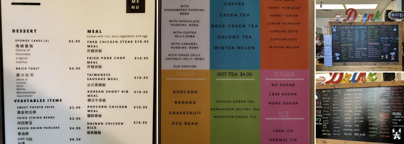 Tea Bar Menu