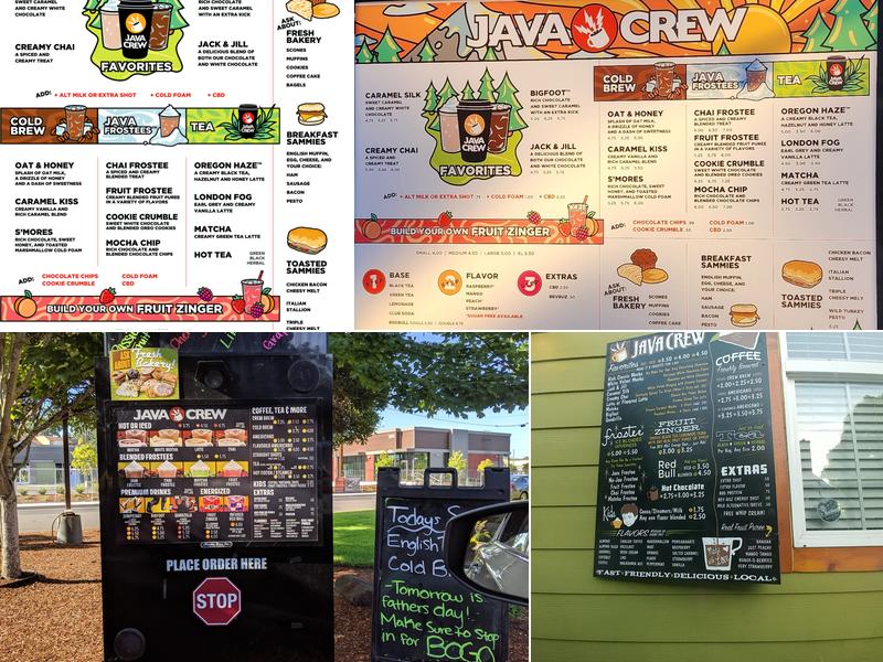 Java Crew West Menu