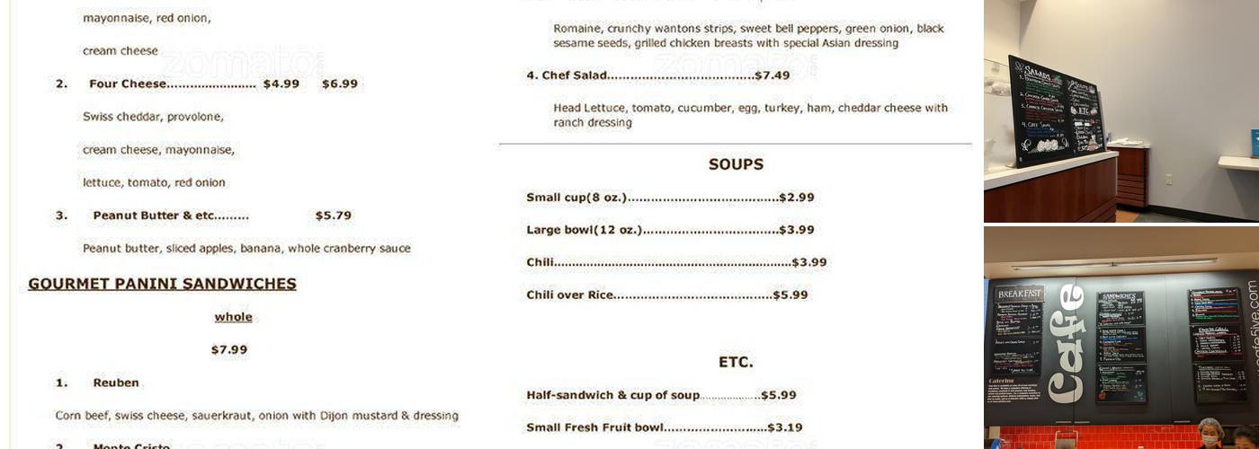 Cafe Five Menu