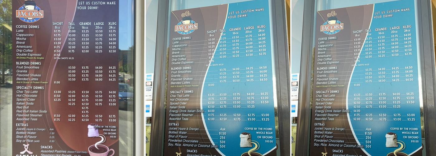 Jacob's Java Menu