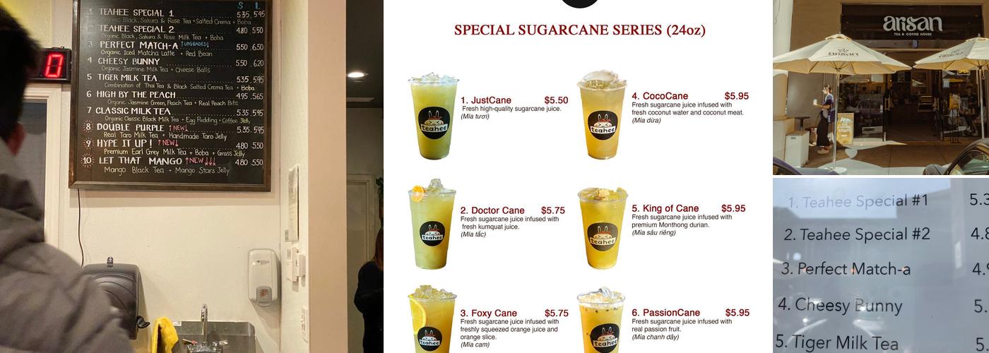 Arisan Tea & Coffee House Menu