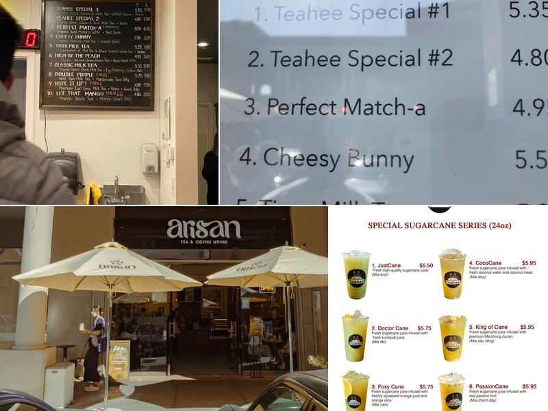 Arisan Tea & Coffee House Menu