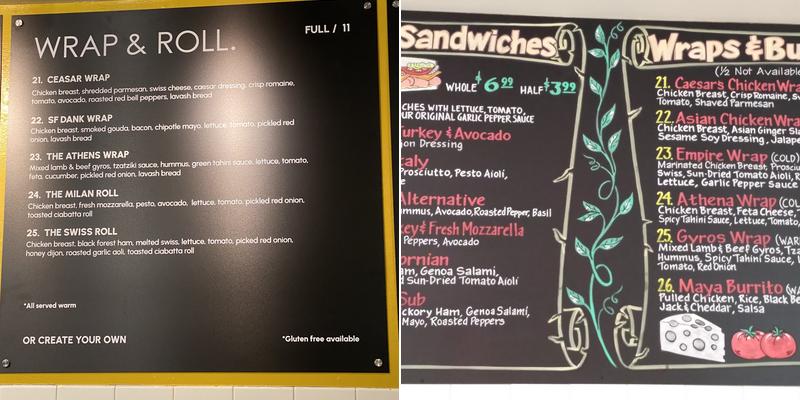 The Law Café Menu