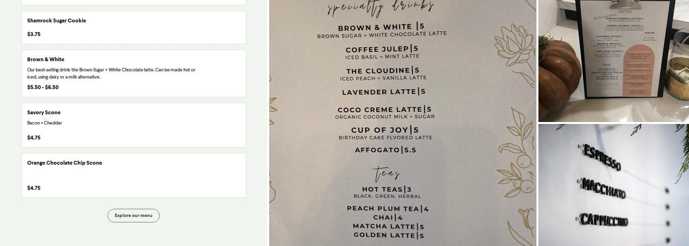 Cloud nine coffee company Menu