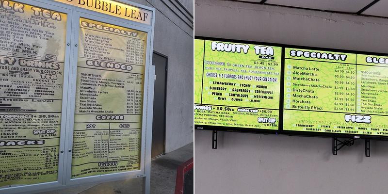 Bubble on the double Menu