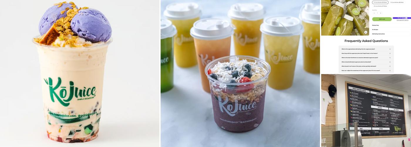 Ko Juice Menu