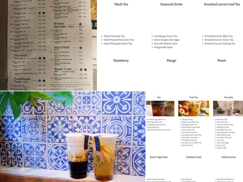 Yifang Taiwan Fruit Tea Menu