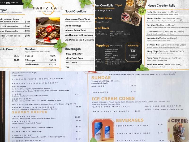 Hartz Cafe Menu