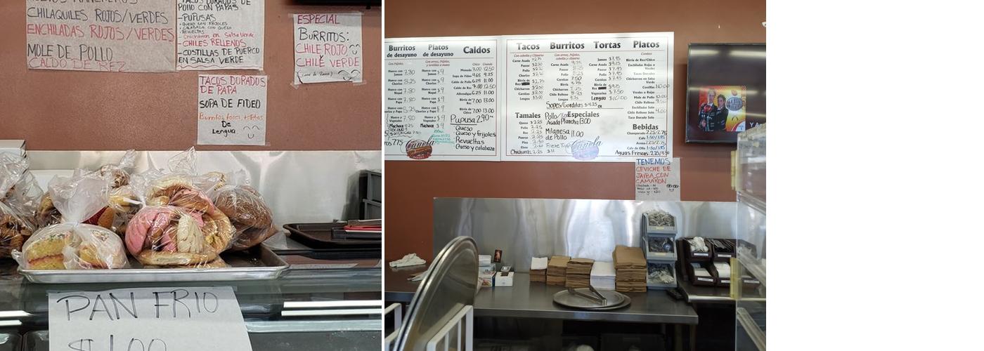 Canela Bakery Inc Menu