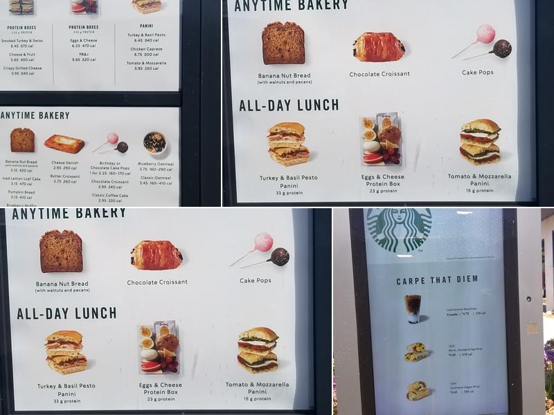 Starbucks Menu