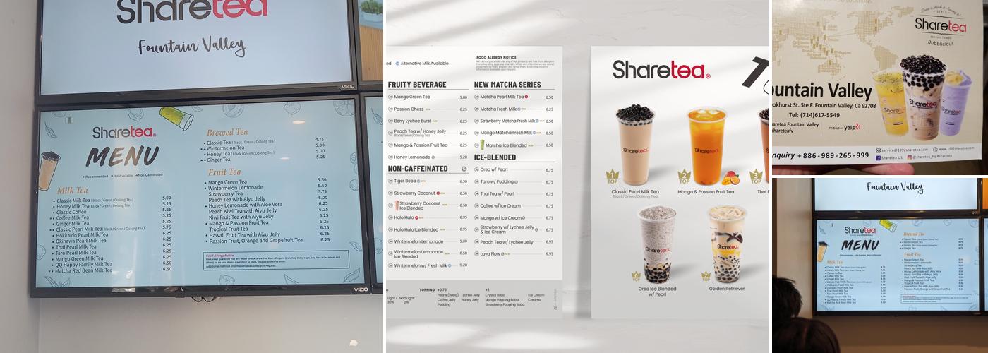 Sharetea Menu