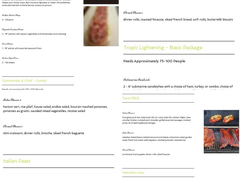 Signature Sweets Menu