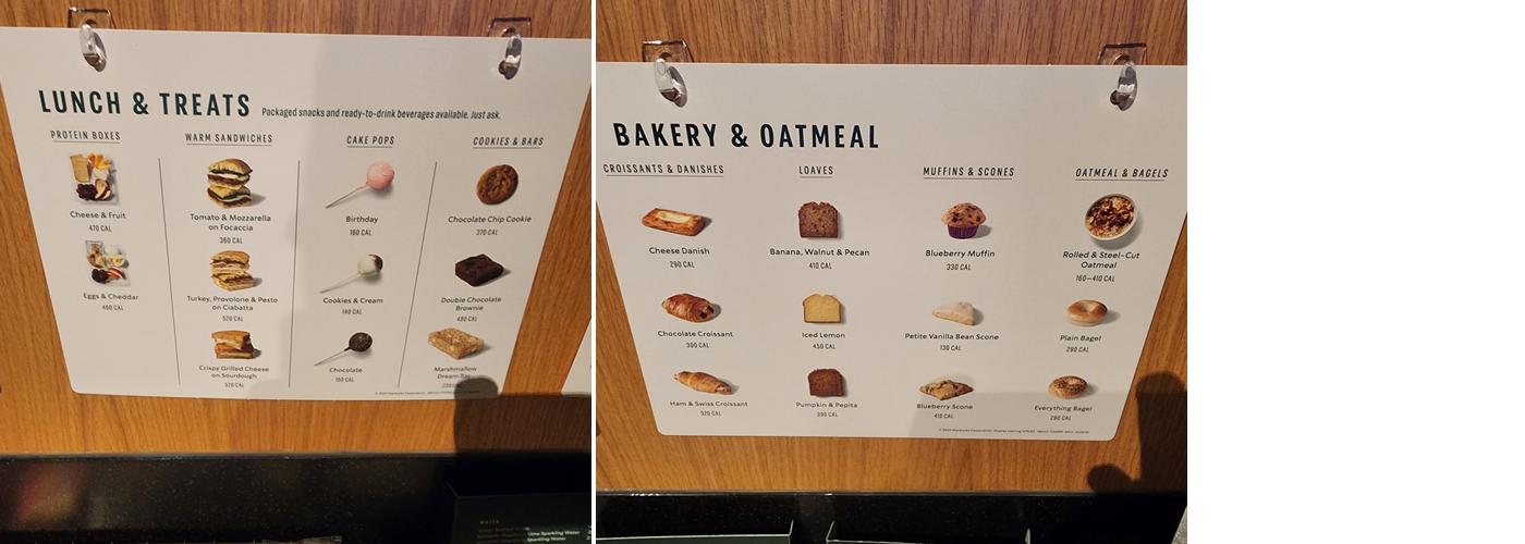 Starbucks Menu