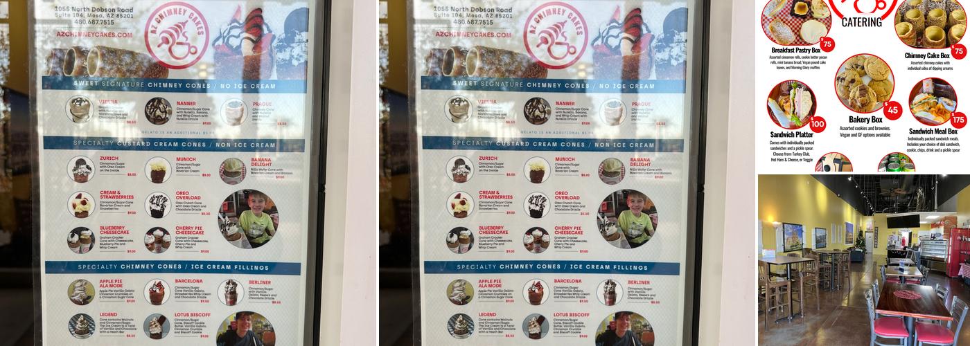 AZ Chimney Cakes Menu