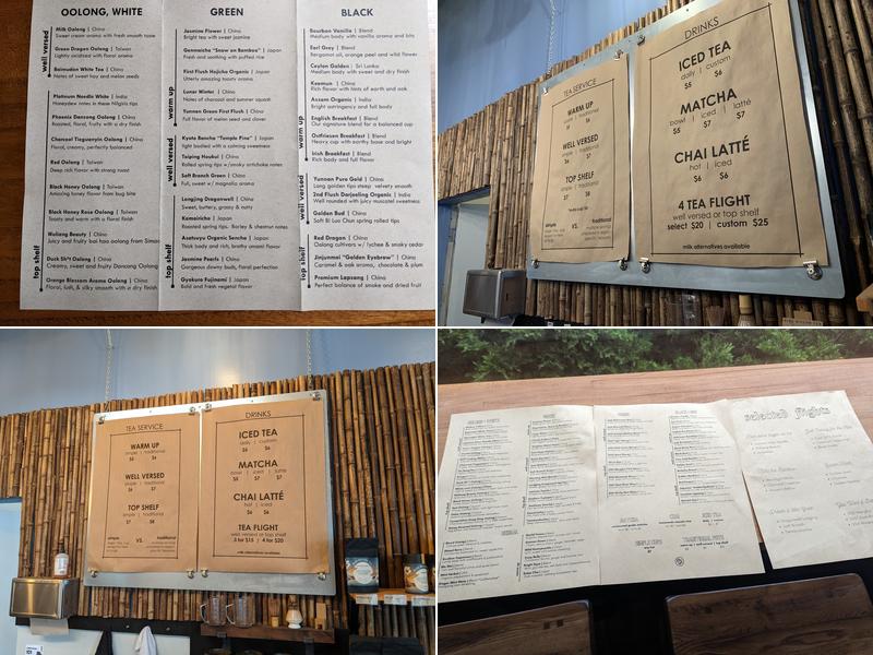 Blue Willow Teaspot Menu