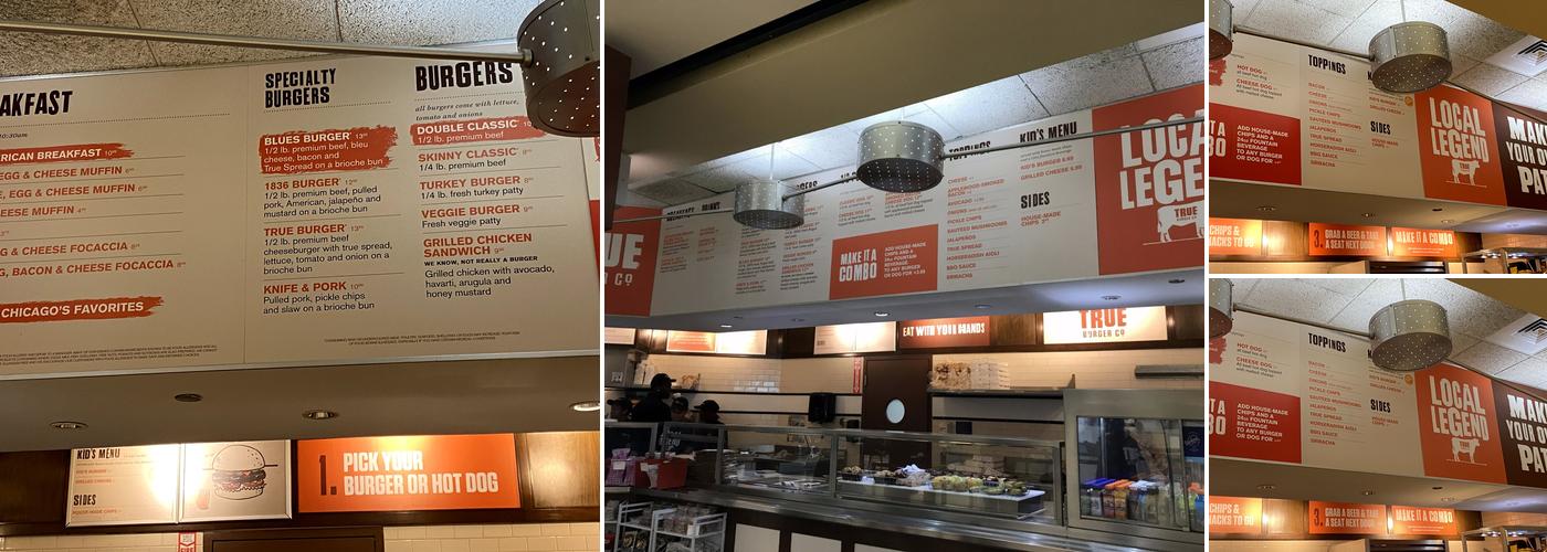 True Burger Menu