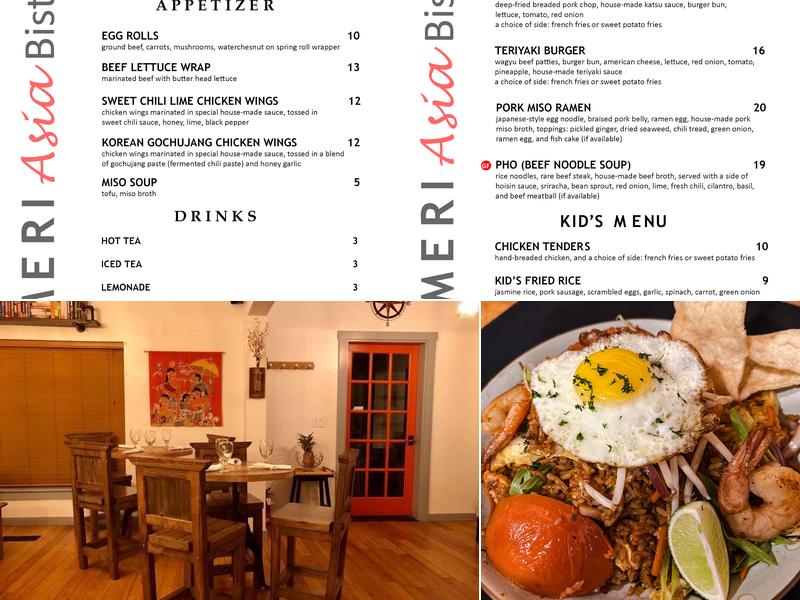 AmeriAsia Bistro Menu