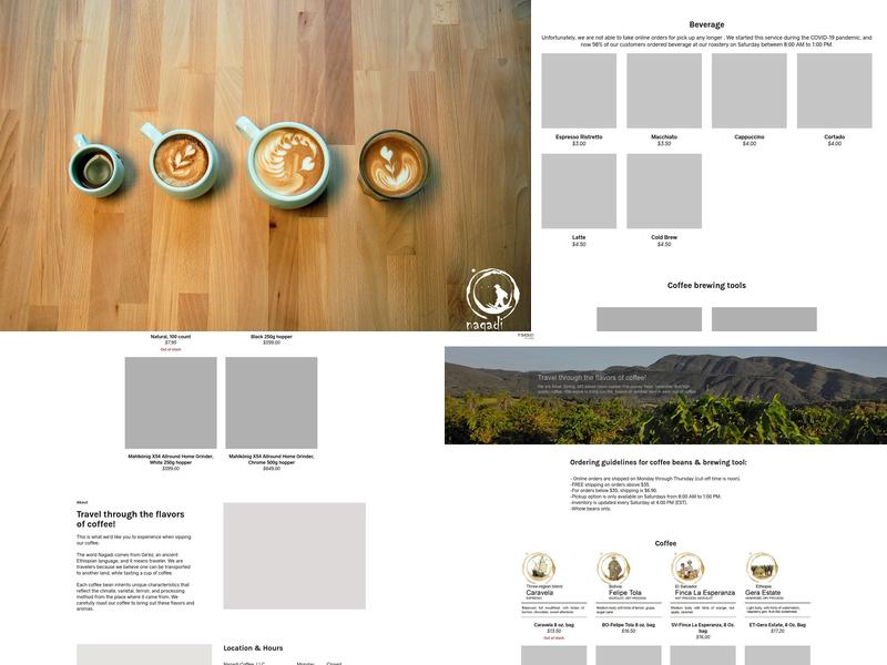 Nagadi Coffee, LLC Menu