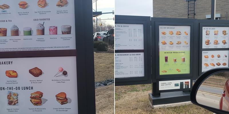 Starbucks Menu