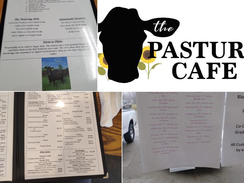 The Pasture Cafe Menu