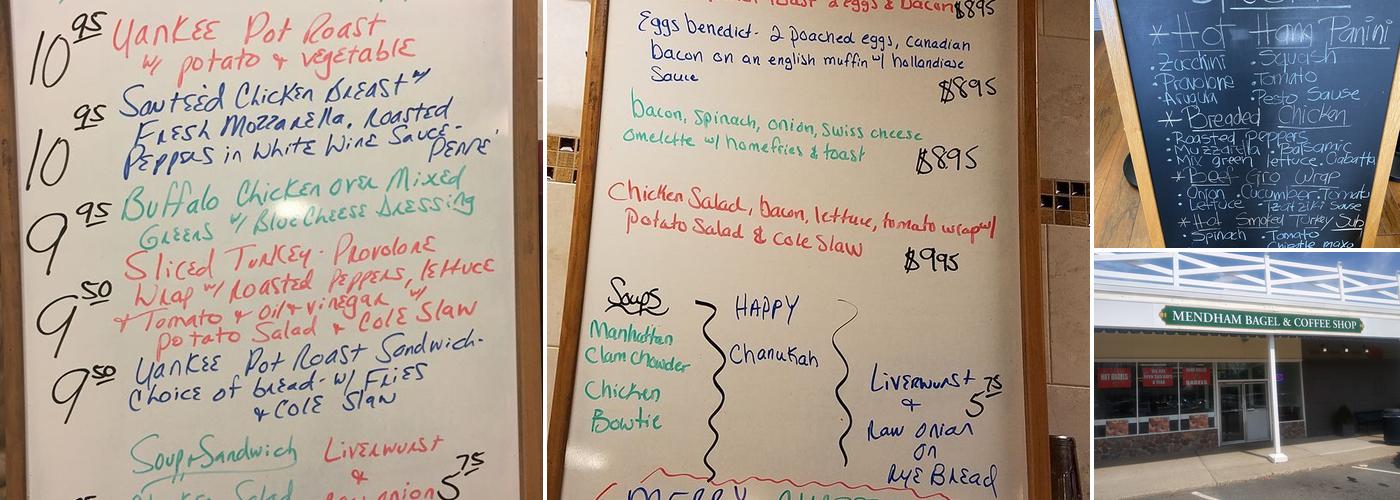 Mendham Bagel and Coffee Shop Menu