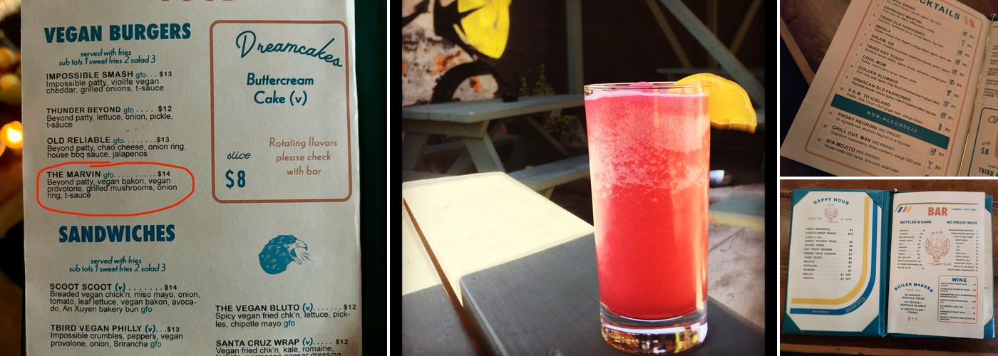 Thunderbird Bar Menu