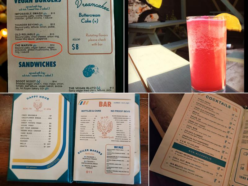 Thunderbird Bar Menu