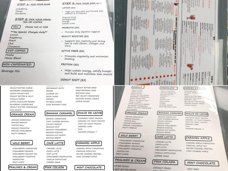 Elevate Nutrition Menu