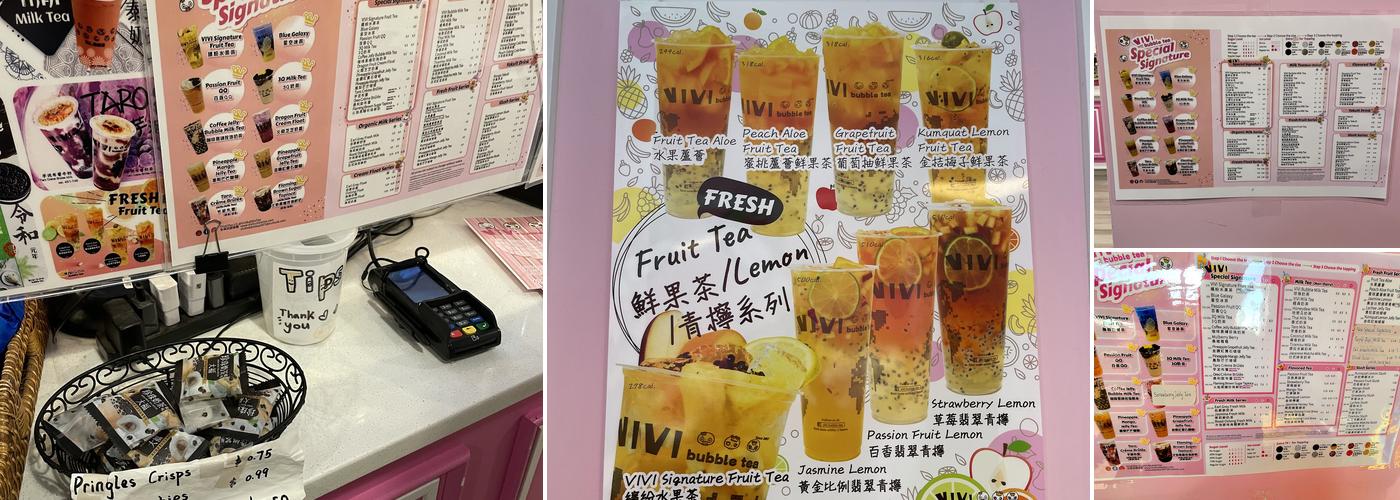 Vivi Bubble Tea Menu