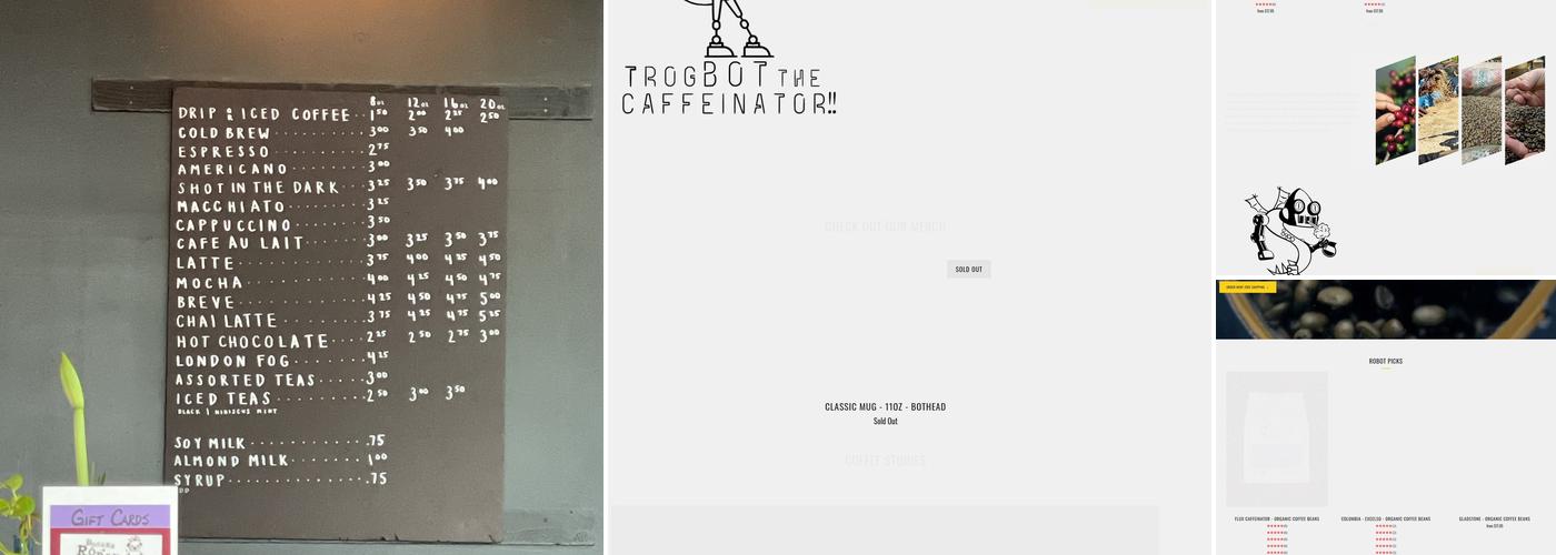 Broken Robot Coffee Menu