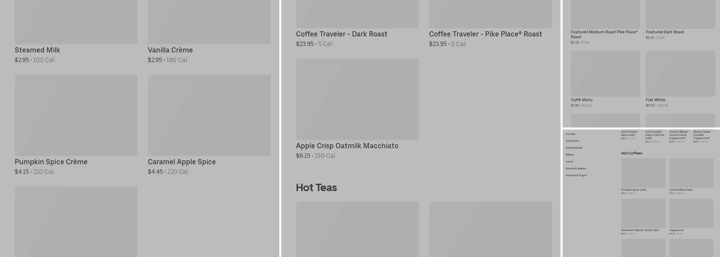 Starbucks Menu