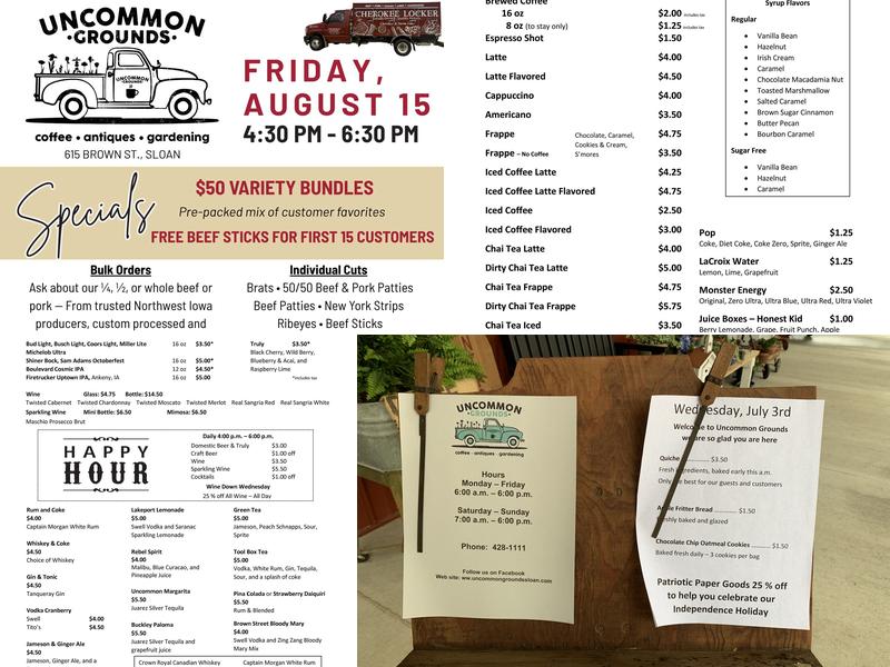 Uncommon Grounds Menu