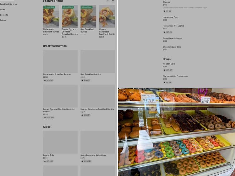 Grand Donuts Menu