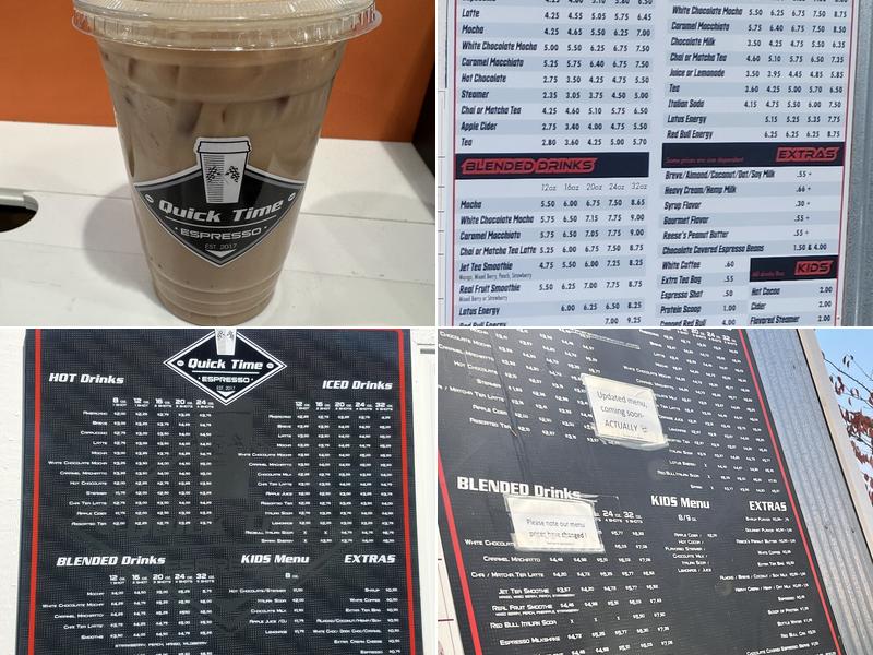 Quick Time Espresso Menu
