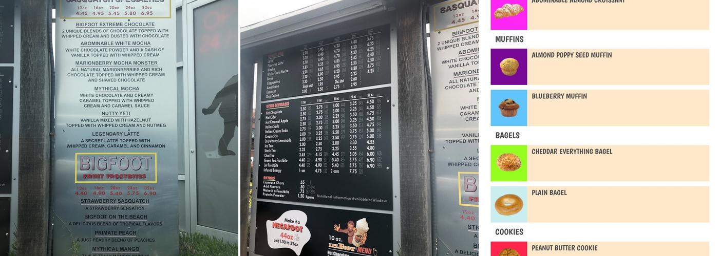 Sunset BigFoot Java Menu