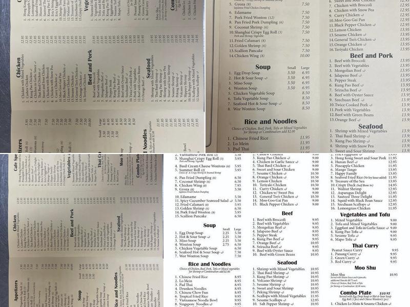 Eric's New Asian Café (take out only) Menu