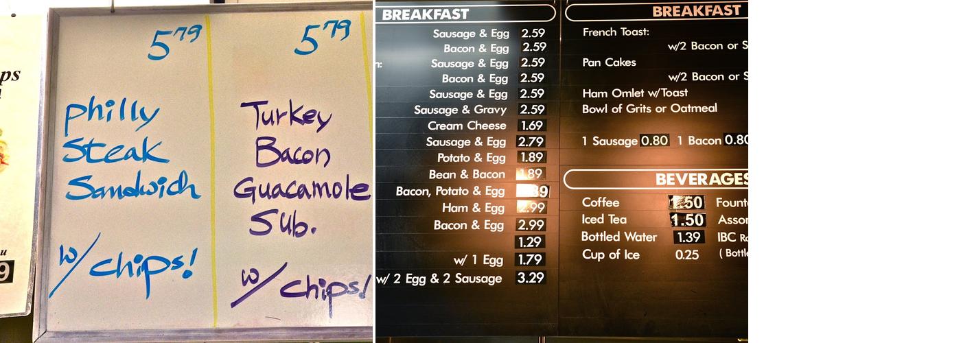 Sylvia's Cafe Menu