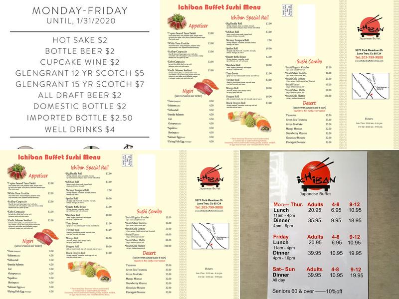 ICHIBAN BUFFET Menu