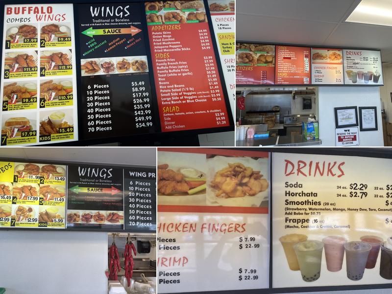 Buffalo Wings Menu