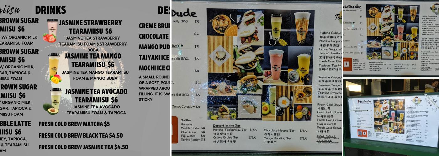 Bao Dude Menu