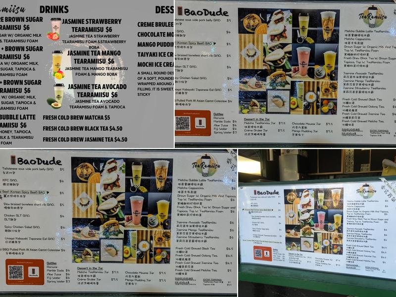Bao Dude Menu