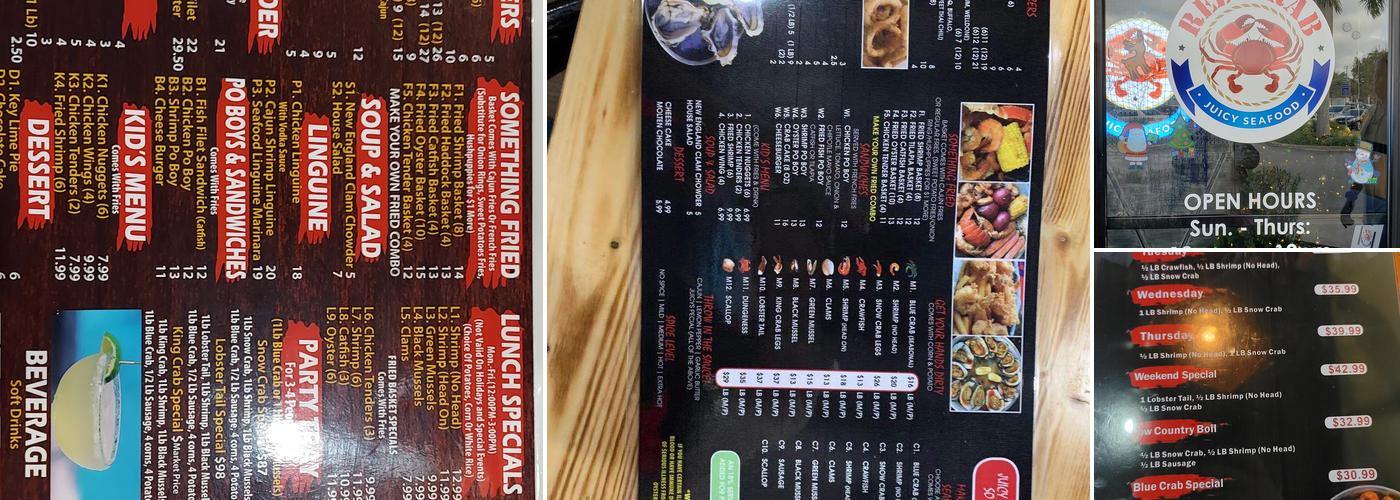 Red Crab Juicy Seafood - Lake Worth Menu