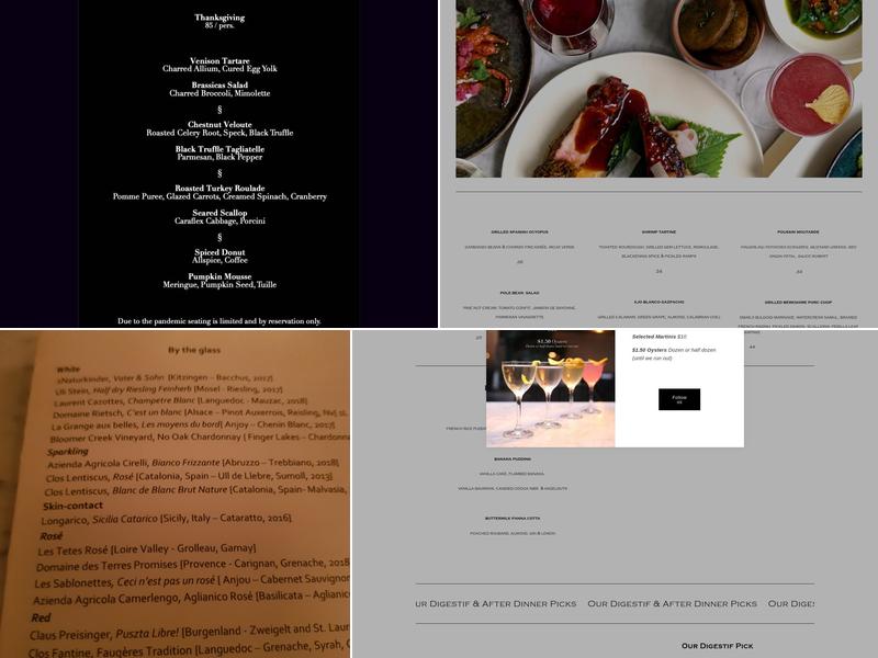 L'Accolade Menu