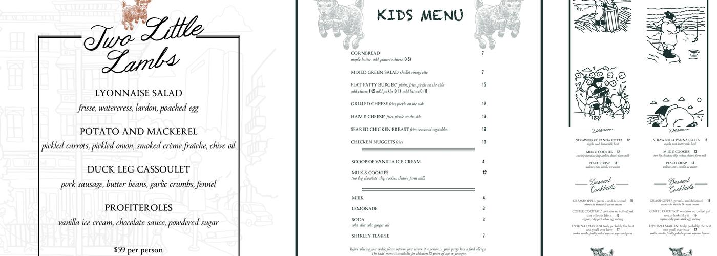 Black Lamb Menu