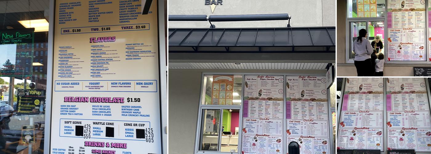 Kennedy’s Ice Cream Bar Menu