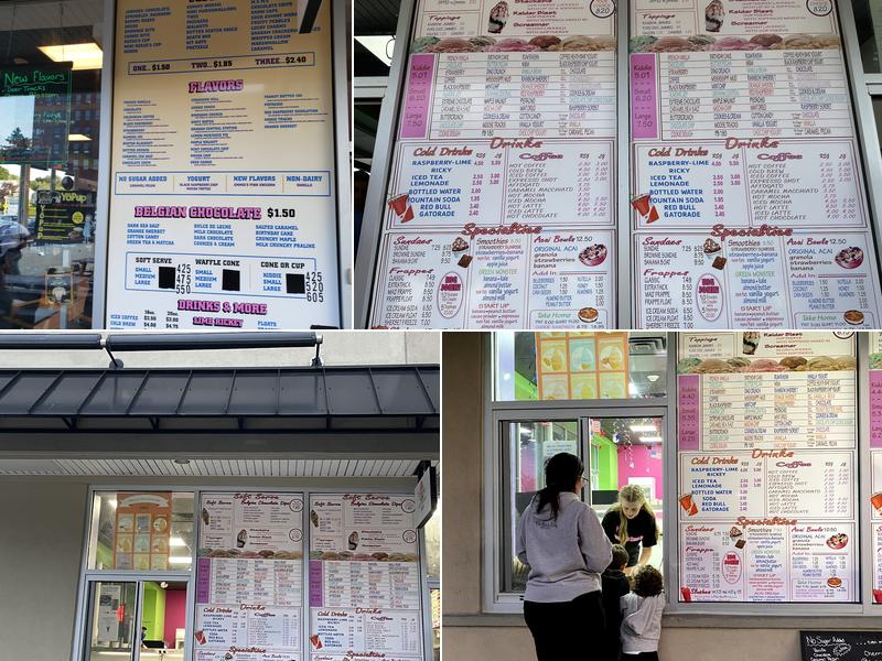 Kennedy’s Ice Cream Bar Menu