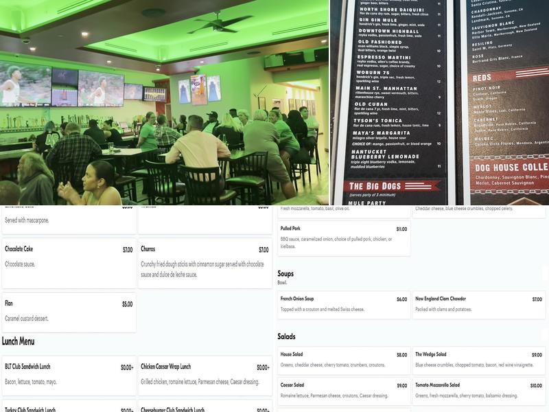 The Dog House Bar & Grill Menu