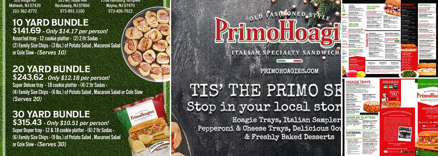 PrimoHoagies Menu