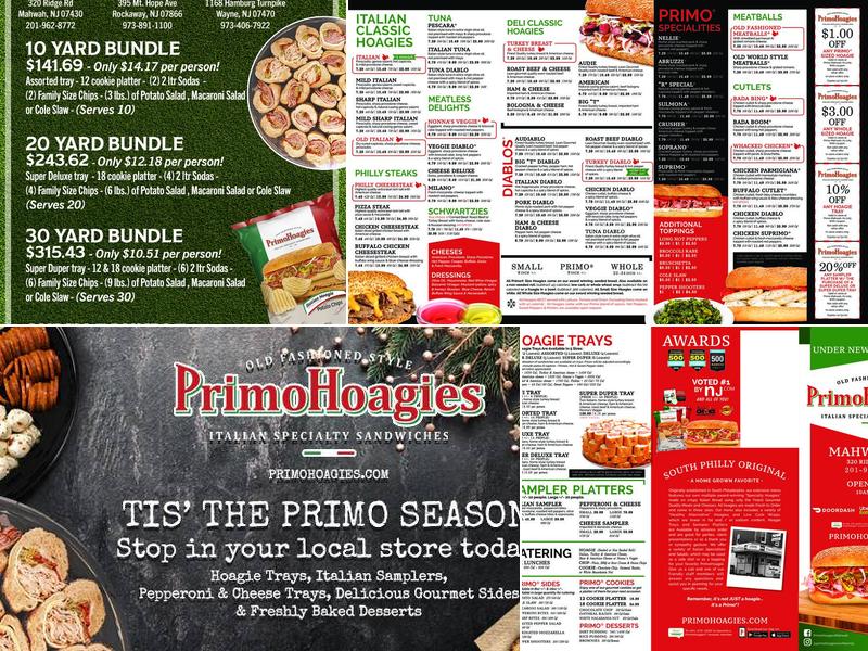 PrimoHoagies Menu