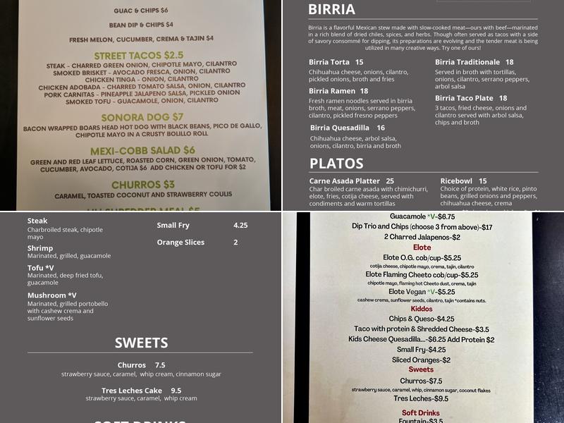 Switchback Menu